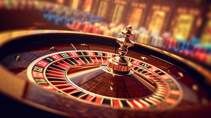 Live Bandar Poker table with dealer and multiple players visible