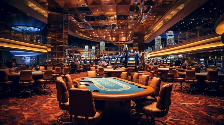 Live dealer in professional studio managing baccarat shoe for multiple players